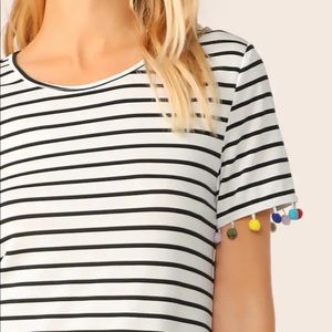 Pom Pom Stripe Dress